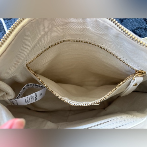 Quince Italian Handwoven Leather Mini Shoulder Bag in bone/ivory - Picture 8 of 11